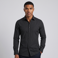Ellis | Men's Pinstripe Button Down Shirt Black