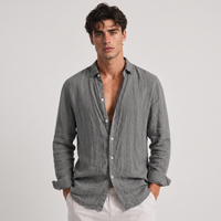 Alder | Men's Shirt Charcoal Grey Button Up