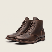 Granville | Men's Leather Lace Up Ankle Boots Brown