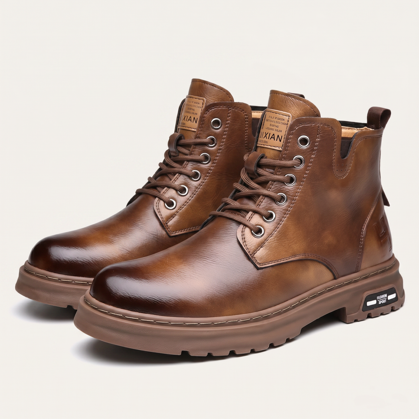 Cranleigh | Men's Leather Ankle Work Boots Brown