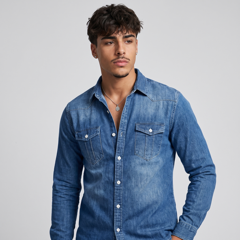 Finlay | Men's Denim Shirt Medium Blue (v2)