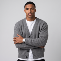 Everett | Men's V-Neck Button-Up Knit Cardigan