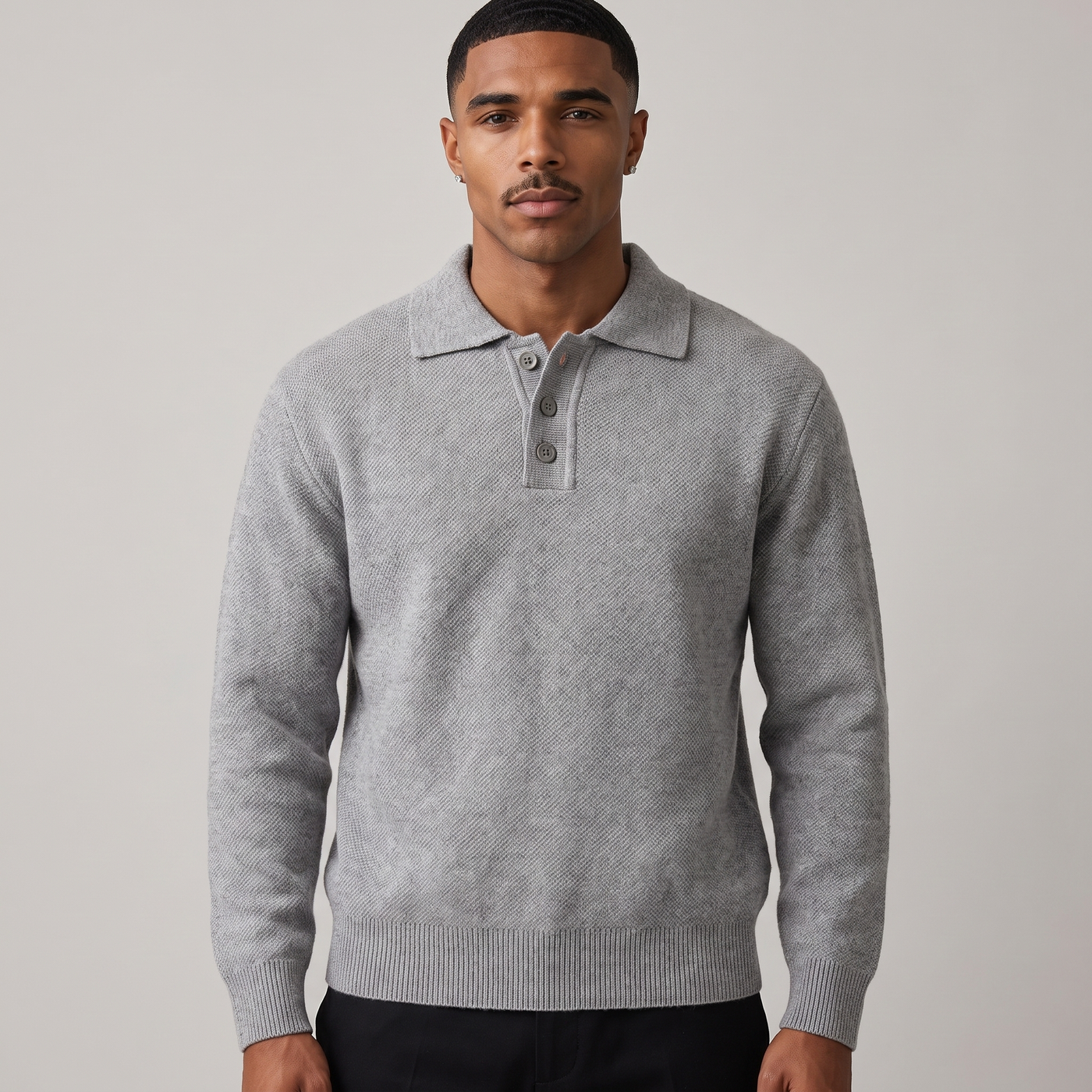 Eric | Men's Tailored Casual Polo Jumper