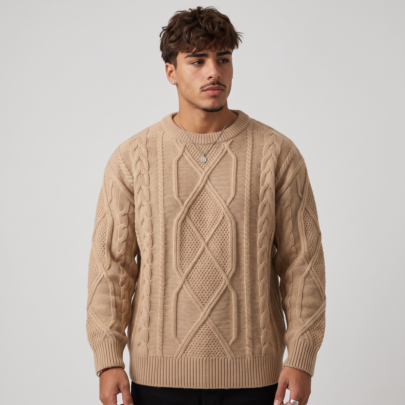 Erasmus | Men's Fisherman Cable Knit Jumper