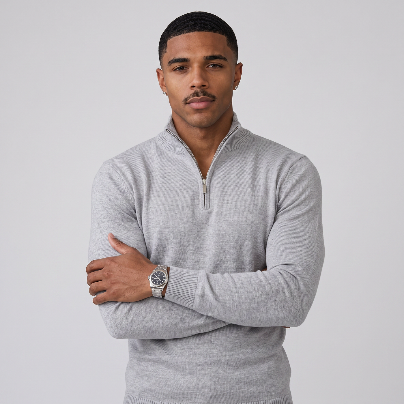 Monroe | Men's Slim Fit Half Zip Jumper