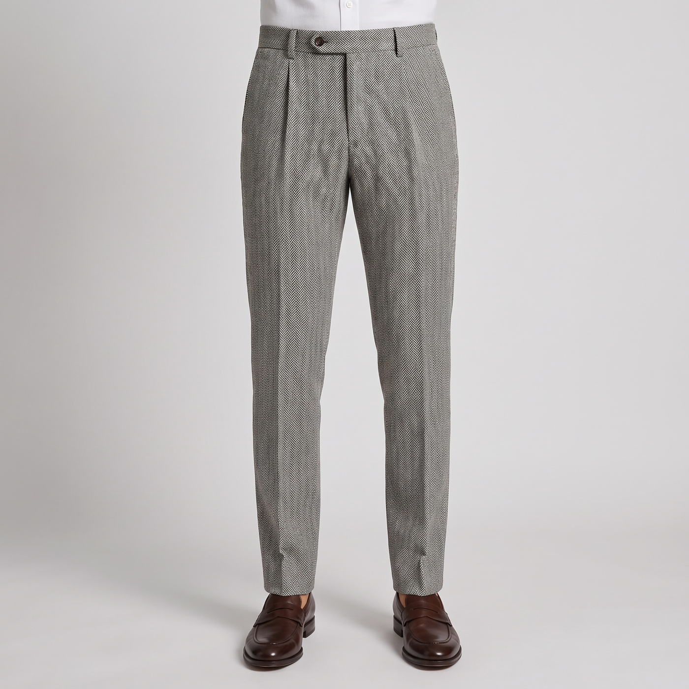 Herbert | Men's Houndstooth Pleated Dress Trousers
