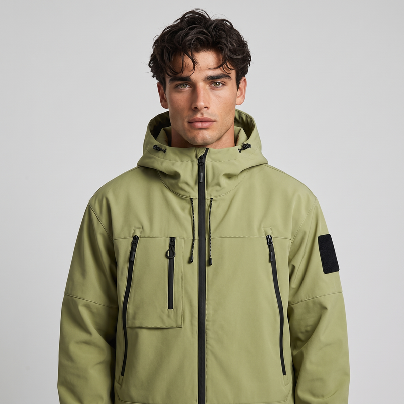 Joachim | Men's Softshell Jacket Hooded with Zip Pockets