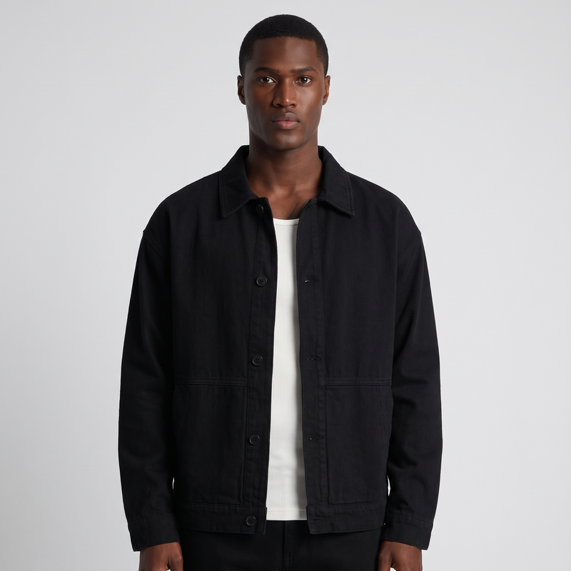 Fulke | Men's Button-Down Jacket Black