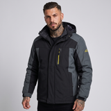 Gilles | Men's Hooded Outdoor Jacket Black and Green