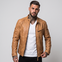 NOLA model wearing slim fit racer jacket
