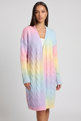 Benedetta | Women's Long Cable Knit Cardigan
