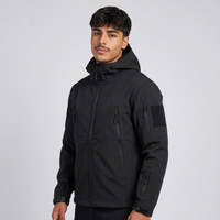 NOLA model wearing all-weather rain jacket hood zipper pockets