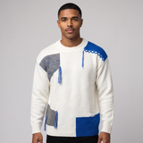 Huntley | Men's Patchwork Knit Crewneck Jumper