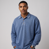 Horatio | Men's Long Sleeve Button-Down Polo Shirt