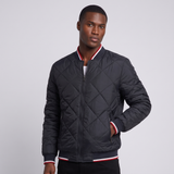 Theron | Men's Diamond Quilted Bomber Jacket Ribbed Trim