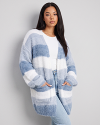 Orlaith cardigan light blue pose 2