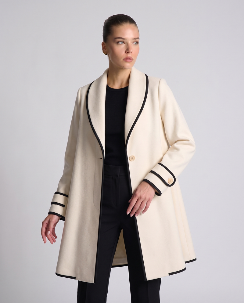 Averil cream black trim