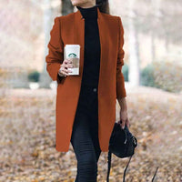 Susannah | Women's Open Front Collarless Long Coat