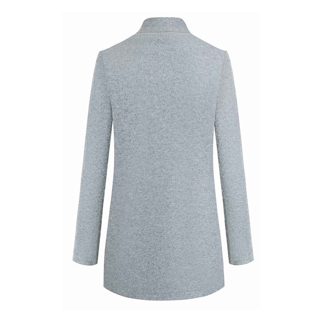 Susannah | Women's Open Front Collarless Long Coat
