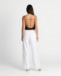 Natalia | white wide leg jeans