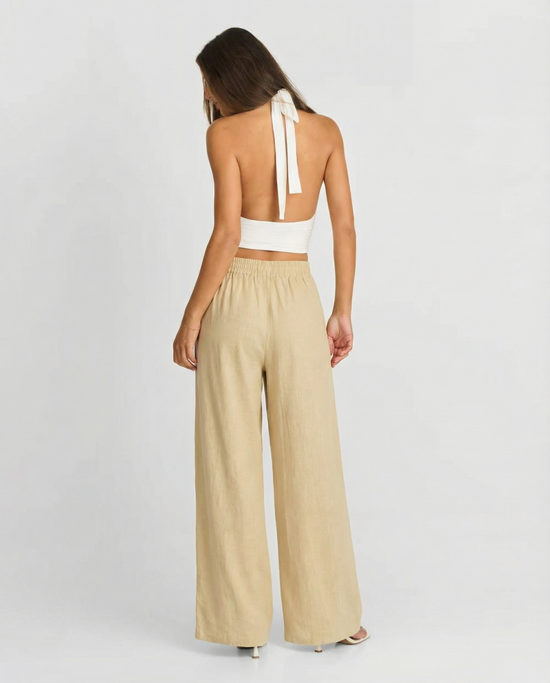 Elspeth | linen wide leg pants