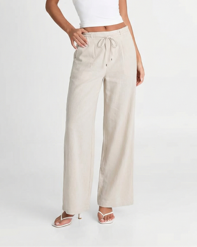 Francesca | linen wide leg pants