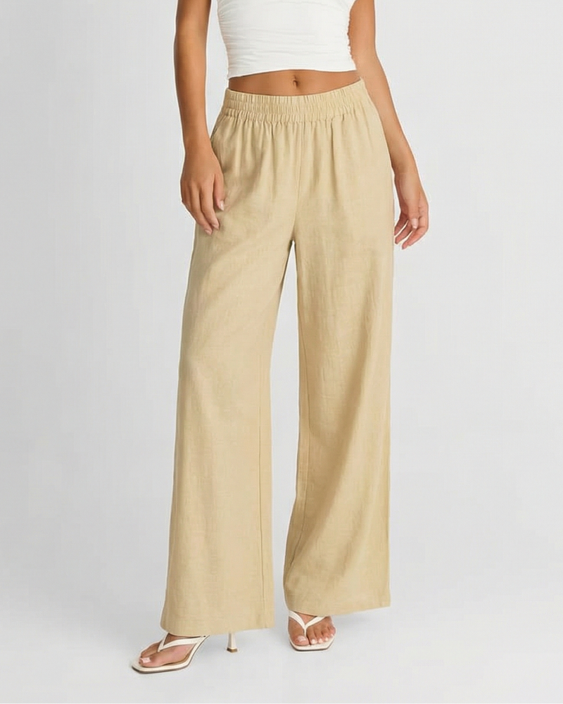 Elspeth | linen wide leg pants