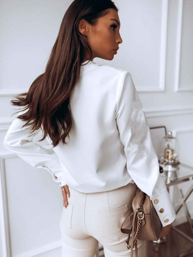 Juliana | Women's Long Sleeve Button Down Blouse Collared