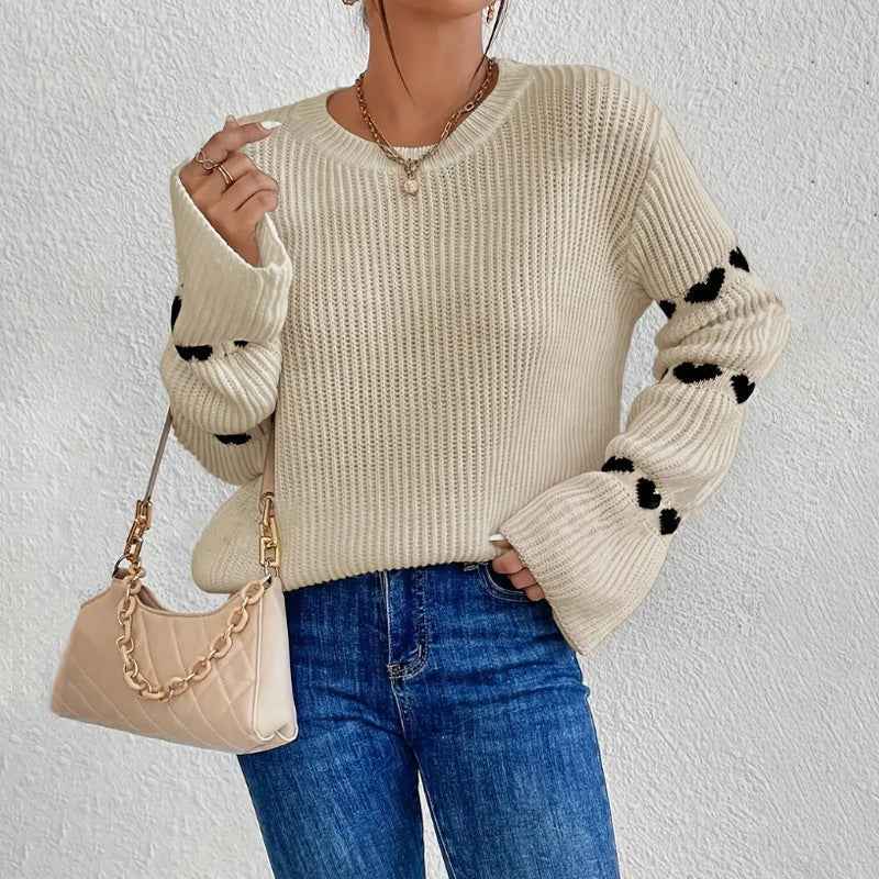 Imelda | Women's Long Sleeve Crew Neck Jumper Ribbed Knit