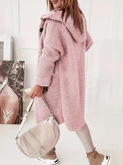 Endellion hooded oversized cardigan detail view 10