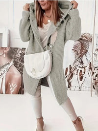 Endellion hooded oversized cardigan detail view 7