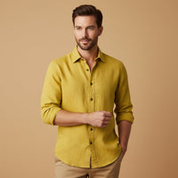 Brindley linen shirt detail view four