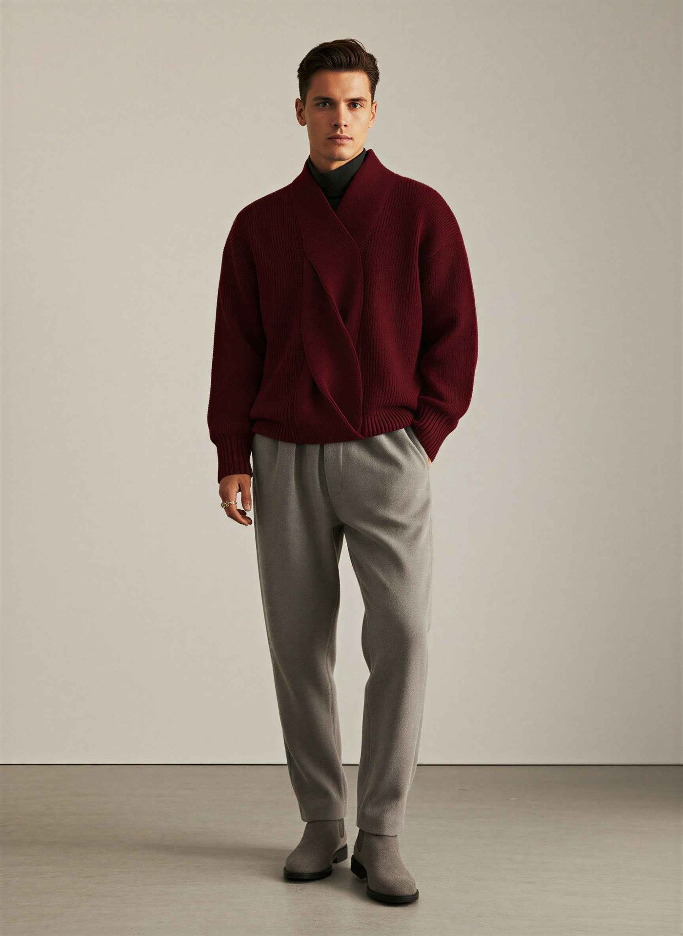 Endicott jumper in Wine Red