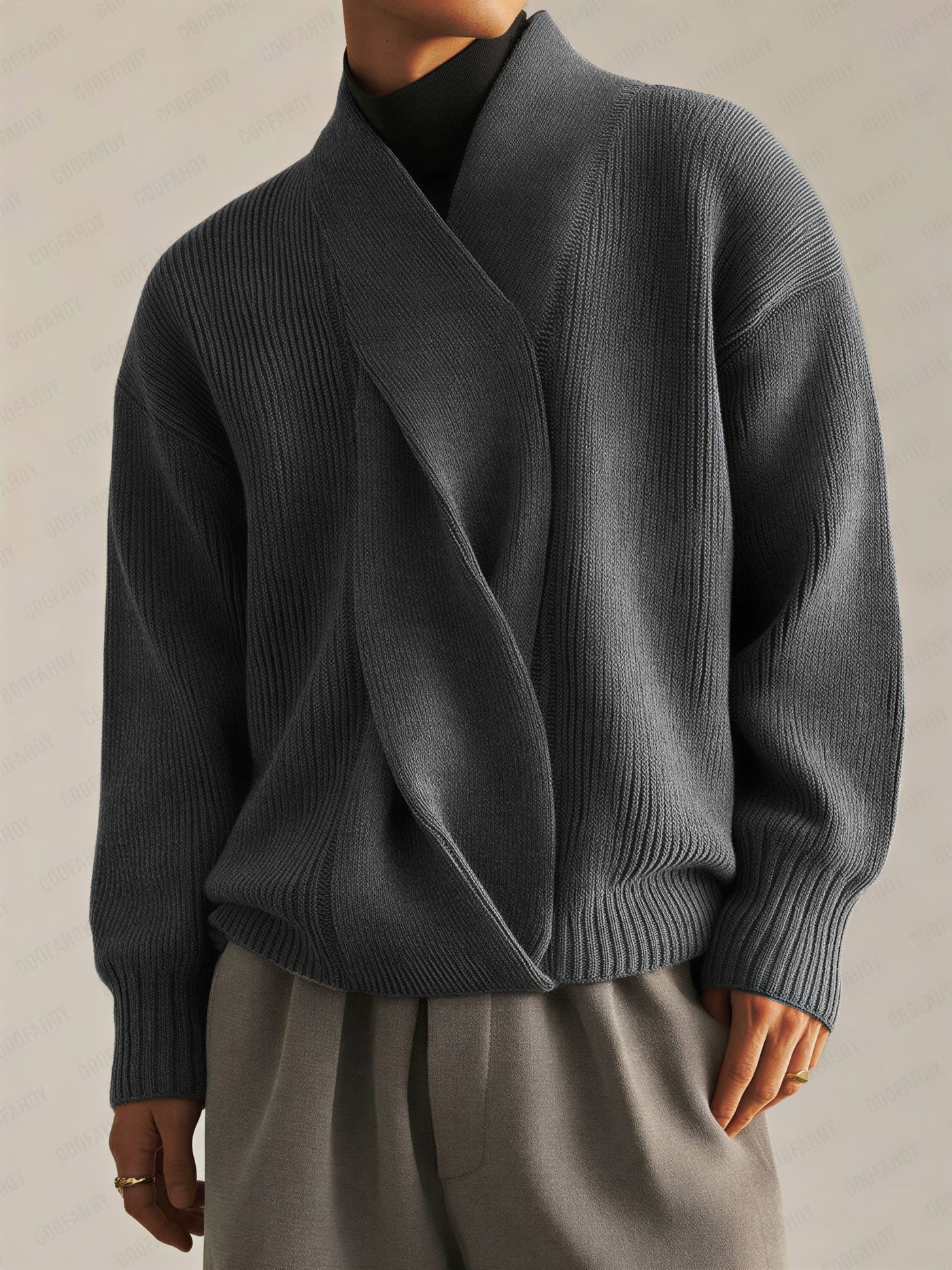Endicott jumper shawl collar detail