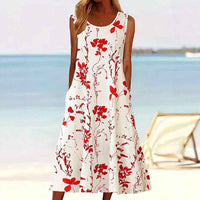 Willa midi dress in Red