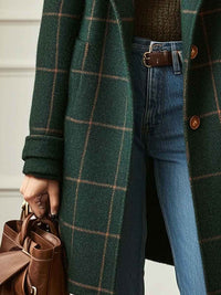 Ffion jacket windowpane check detail