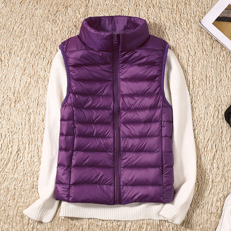 Nolwenn puffer vest in Purple