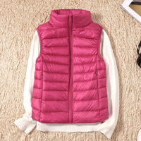 Nolwenn puffer vest in Dark Pink