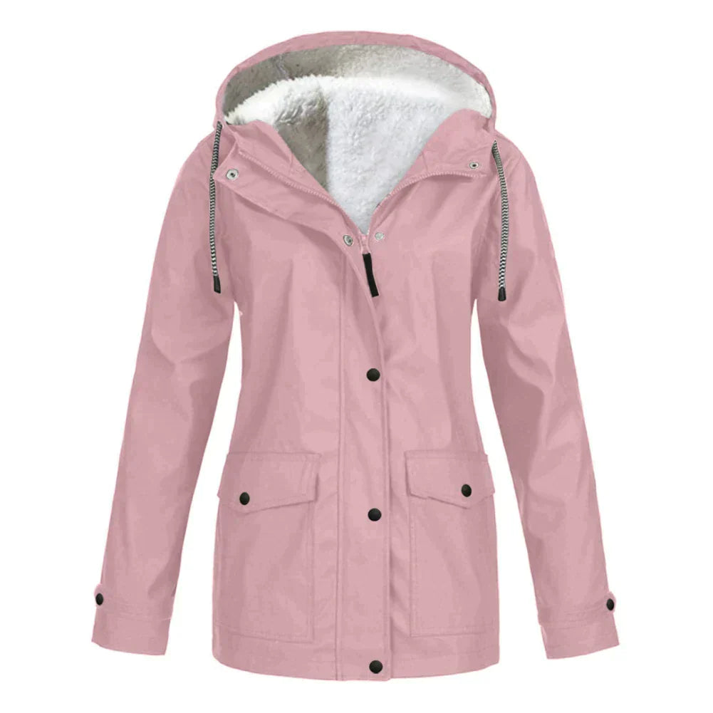 Quintina hooded jacket in Pink