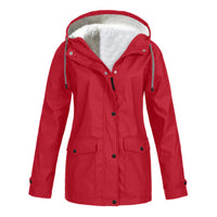 Quintina hooded jacket in Red