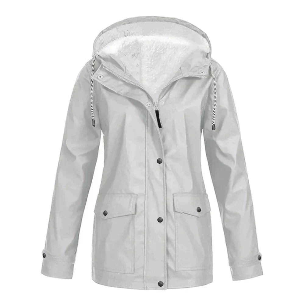 Quintina hooded jacket in Silver