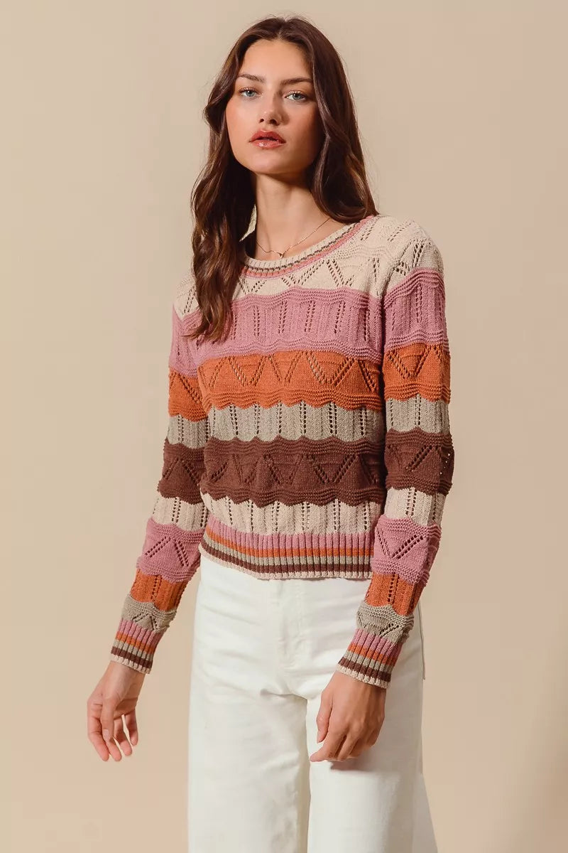 Sylvestra long sleeve striped jumper tenth view