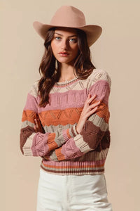Sylvestra long sleeve striped jumper sixth view