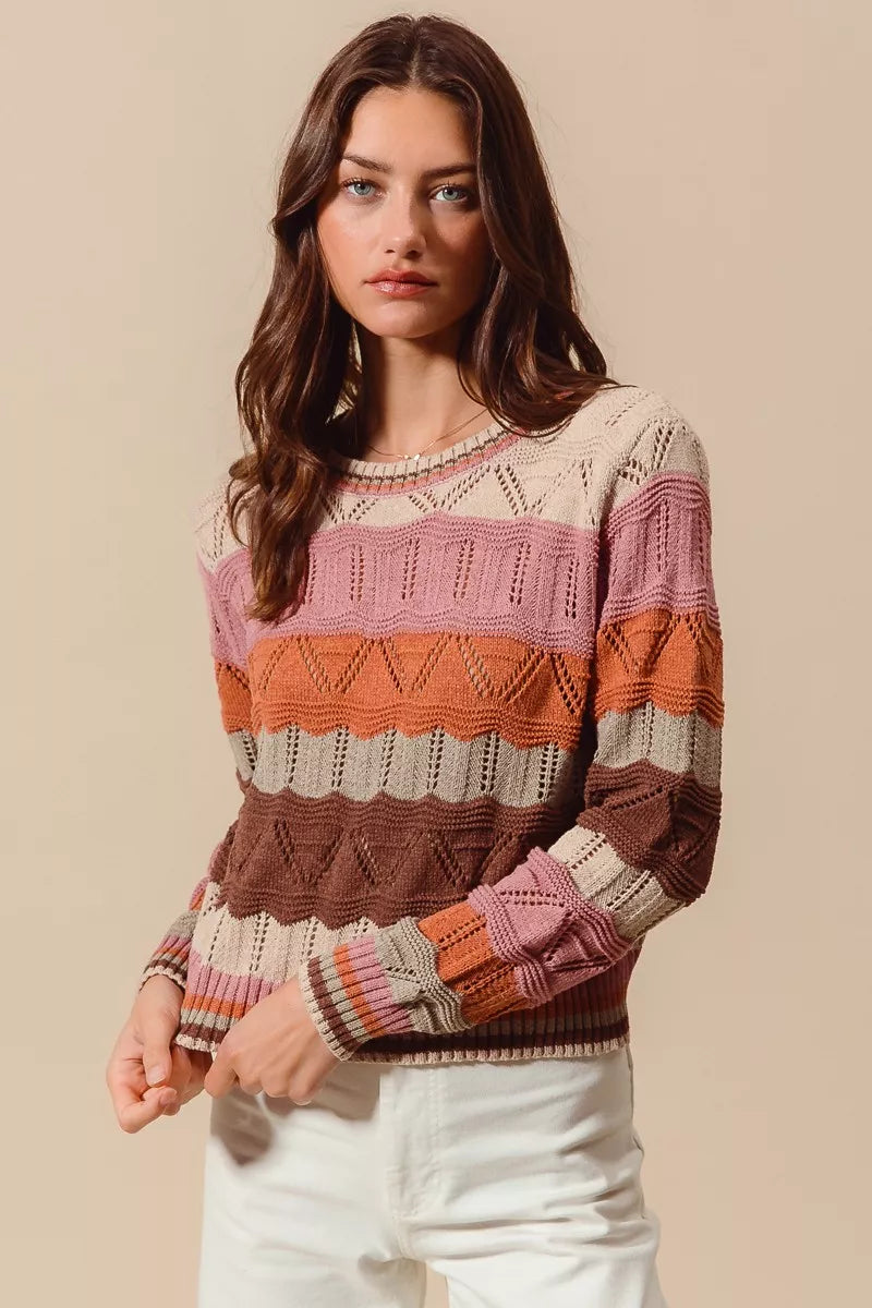 Sylvestra long sleeve striped jumper ninth view
