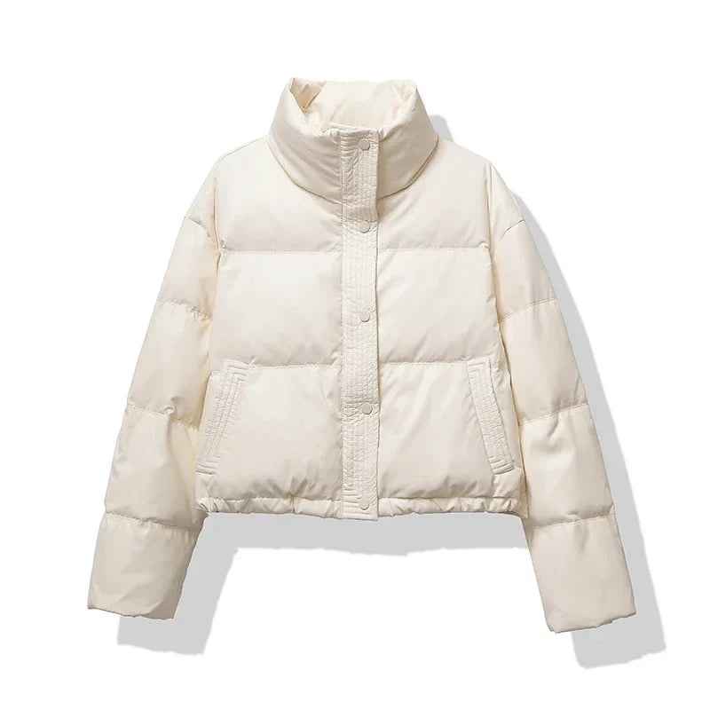 Linnea | Women's Cropped Puffer Jacket High Neck