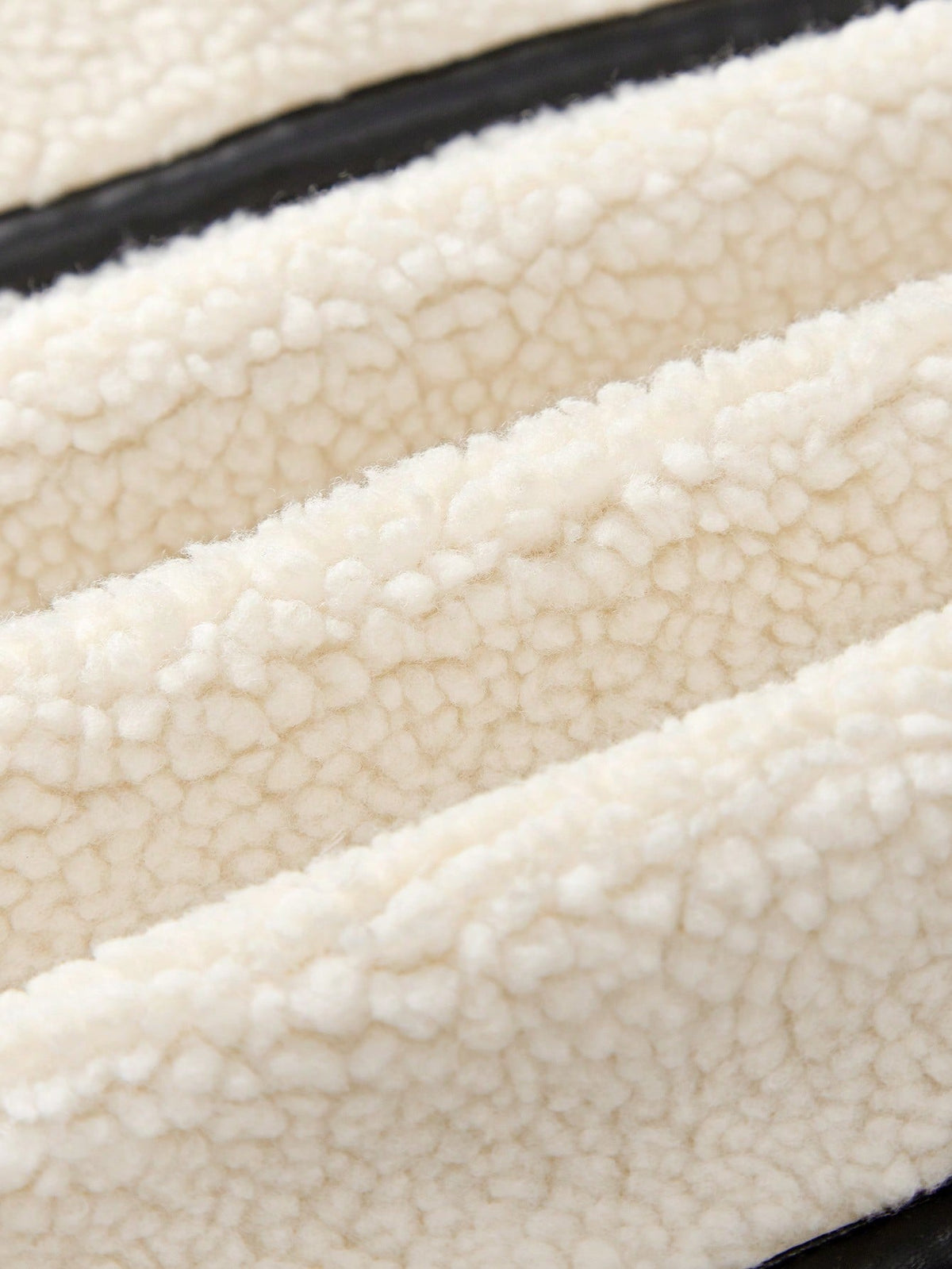 Frederica sherpa coat close up view