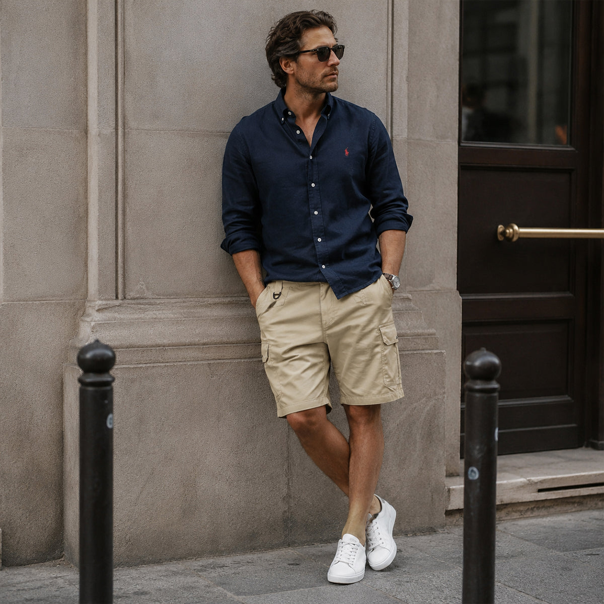 Jace | Cotton Cargo Shorts with Multi Pocket Utility Design