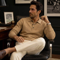 Florian | Cashmere Polo Shirt with Refined Collar