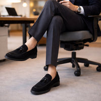 Nicholas | Men's Suede Tassel Loafers