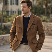 Lorenzo | Multi Pocket Tailored Tweed Blazer